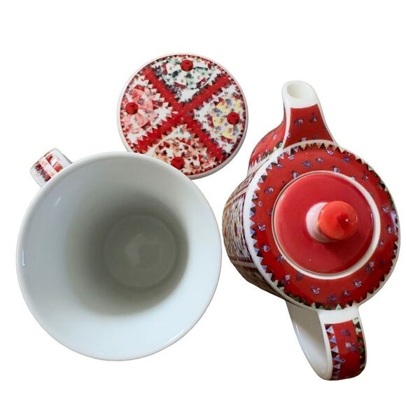 Quilting by Paul Cardeau 2008 Tea Set - Picture 4 of 10